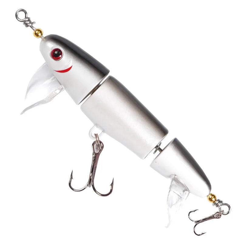 Top Water 3-Section Fishing Lures Sea Bass Crankbaits Minnow Whopper Freshwater Saltwater Floating Lure for Catfish Pike Teaser