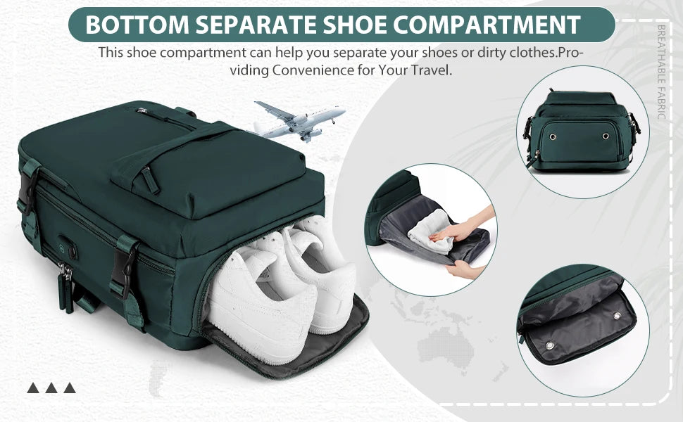 Men's Backpacks mochila viaje Travel Backpack Multifunctional Laptop Backpack Women College USB Carry-ons Waterproof Luggage sac