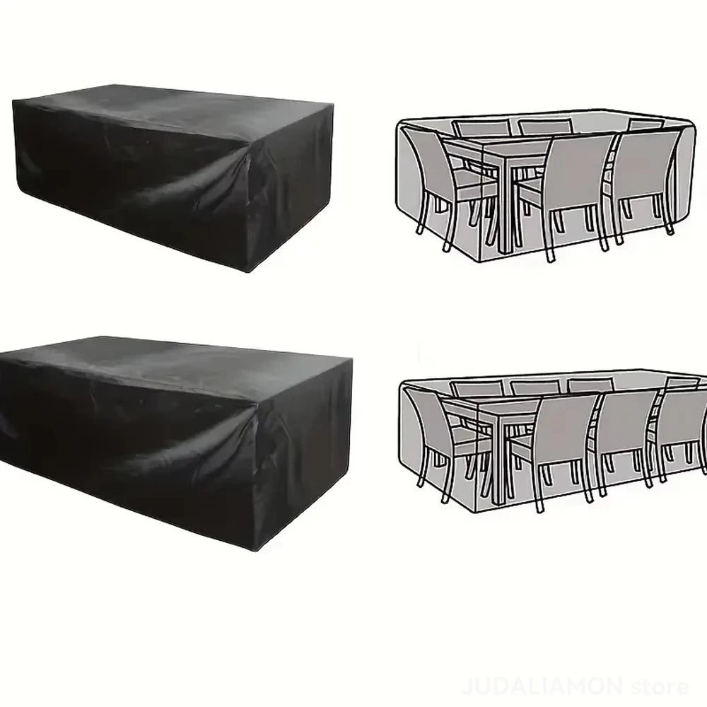 Garden Furniture Cover Waterproof And Windproof Uv 210D Oxford Cloth Protective Cover For Garden Table