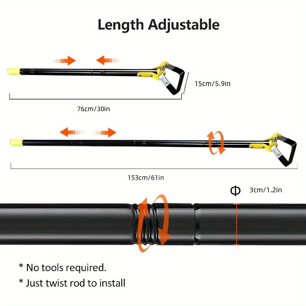 Garden Hoe Tool, Scuffle Hoe for Weeding, Long Handle Hula Hoe, Stainless Steel Loop Stirrup Hoe