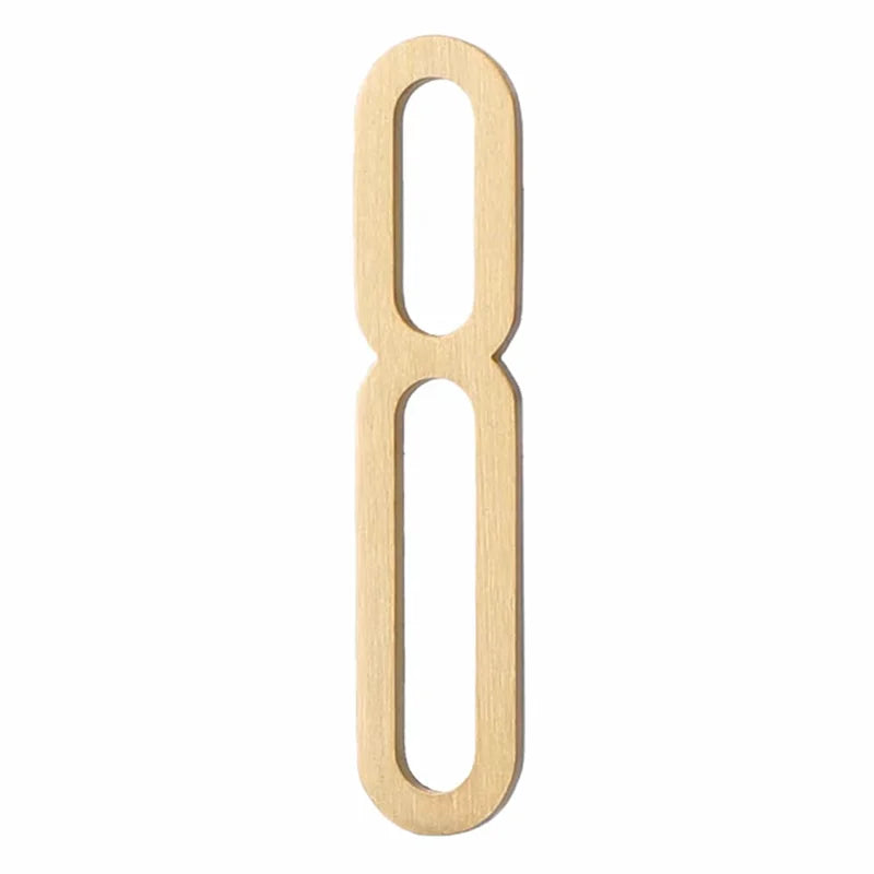 Solid Brass Alphabet Letters and Numbers – Adhesive DIY Door Decor for Home, Hotel, and Baby Names