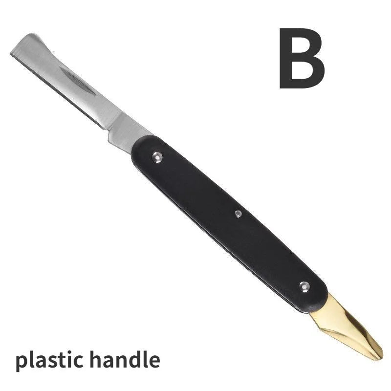Garden Tools Foldable Grafting Pruning Knife Professional Garden Grafting Cutter Tree Pruning Stainless Steel Wooden Knife Tool