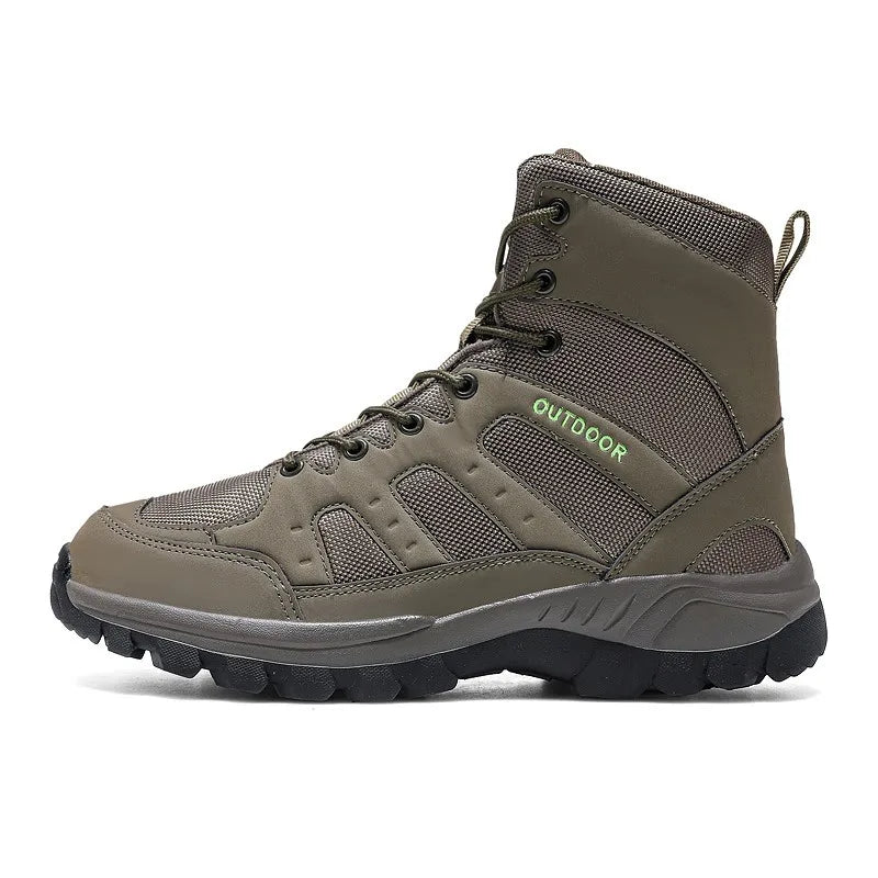 Men Outdoor Boots Winter Ankle Boots Warm Popular Footwear Male Suede Casual Snow Shoes Leather Walking Shoes Hunting Boot
