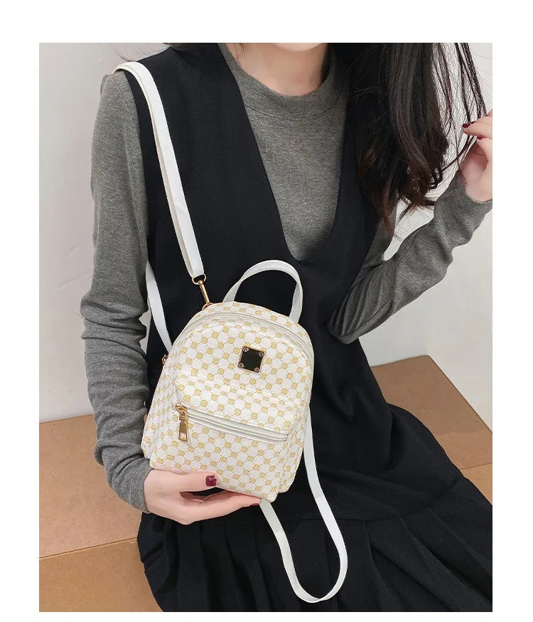 Classic Women Backpack Fashion School Bags Female Daily Shopping Girl Small Backpacks Schoolbags 2025 Ins