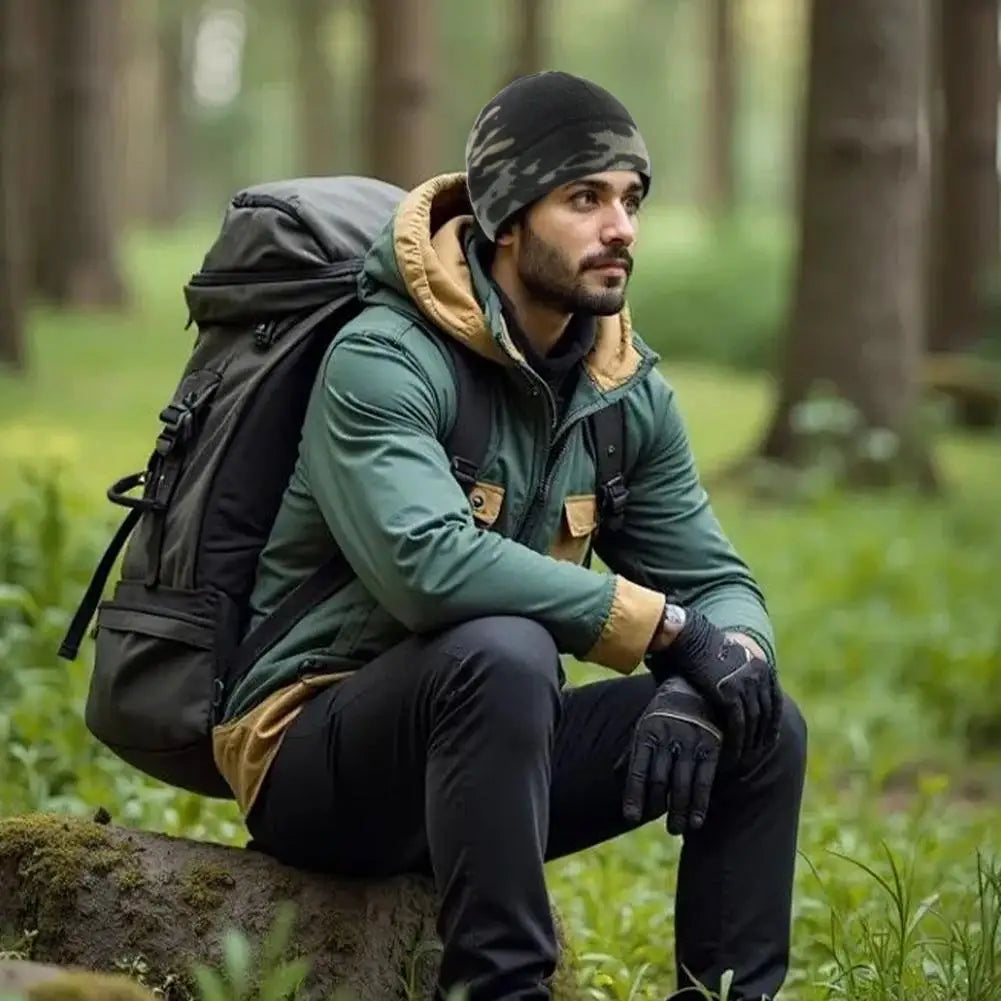 Warm Fleece Camouflage Hats Classic Windproof Outdoor Hiking Accessories Fishing Cycling Hunting Men Caps