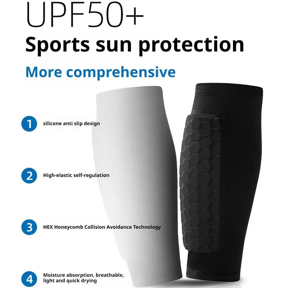 Football Shin Guard Socks Sleeves with Foam,Calf Compression Sleeve Honeycomb Pads,Sports Legging & Soccer Equipment