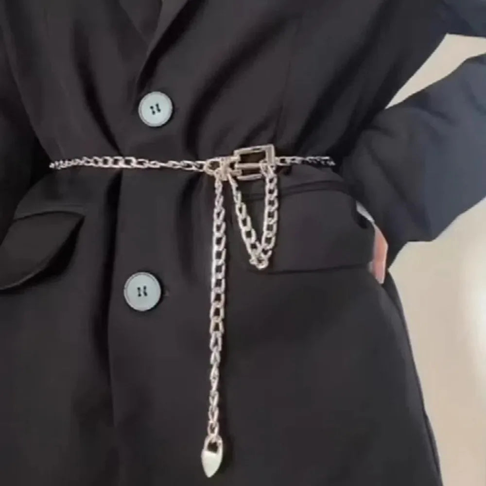 Metal Chain Belts Women Waistbands Long Tassel Waist Chain Dress Jeans Belts Lady Waistband Belts Women Body Chain