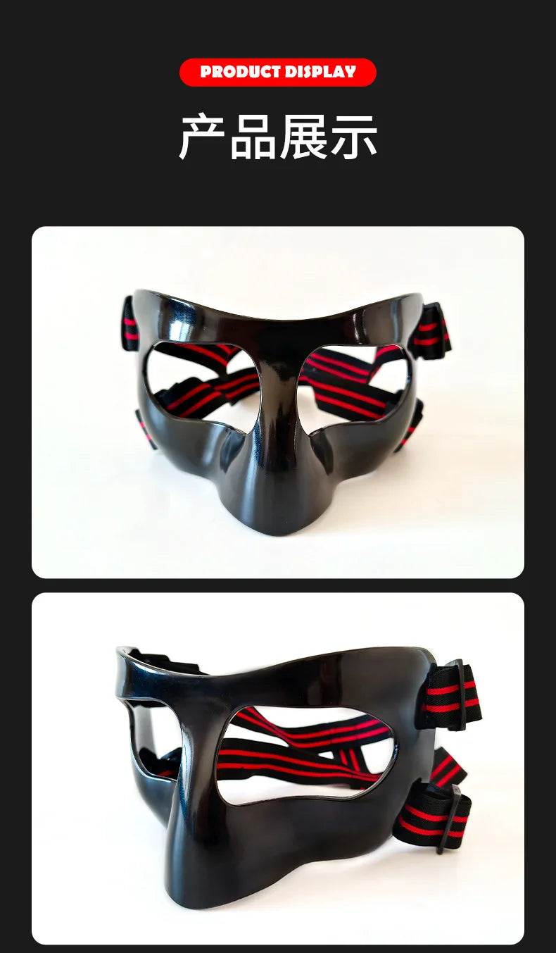 Sports Nose Helmet Basketball Mask Nose Guard Face Shield Protective Mask With Adjustable Elastic Strap Anti-collision Equipment