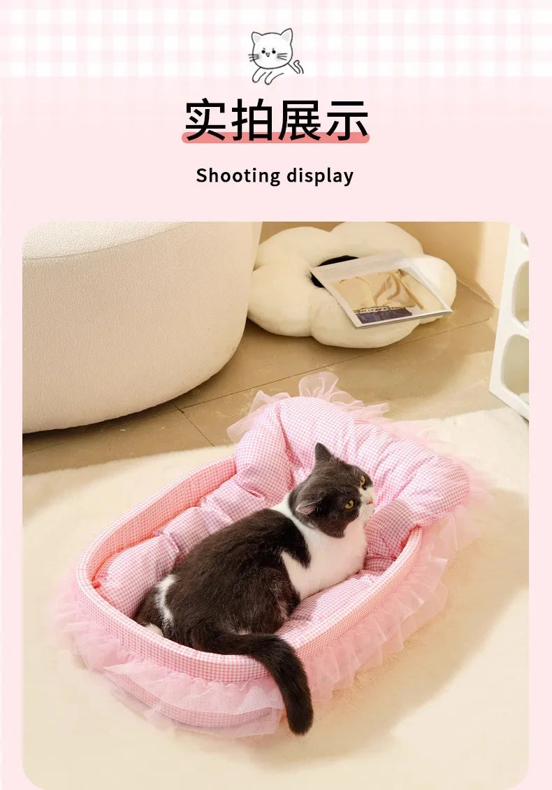 Macaron dog bed pet kennel kennel four seasons universal winter dopamine cat nest deep sleeping nest pet supplies spot