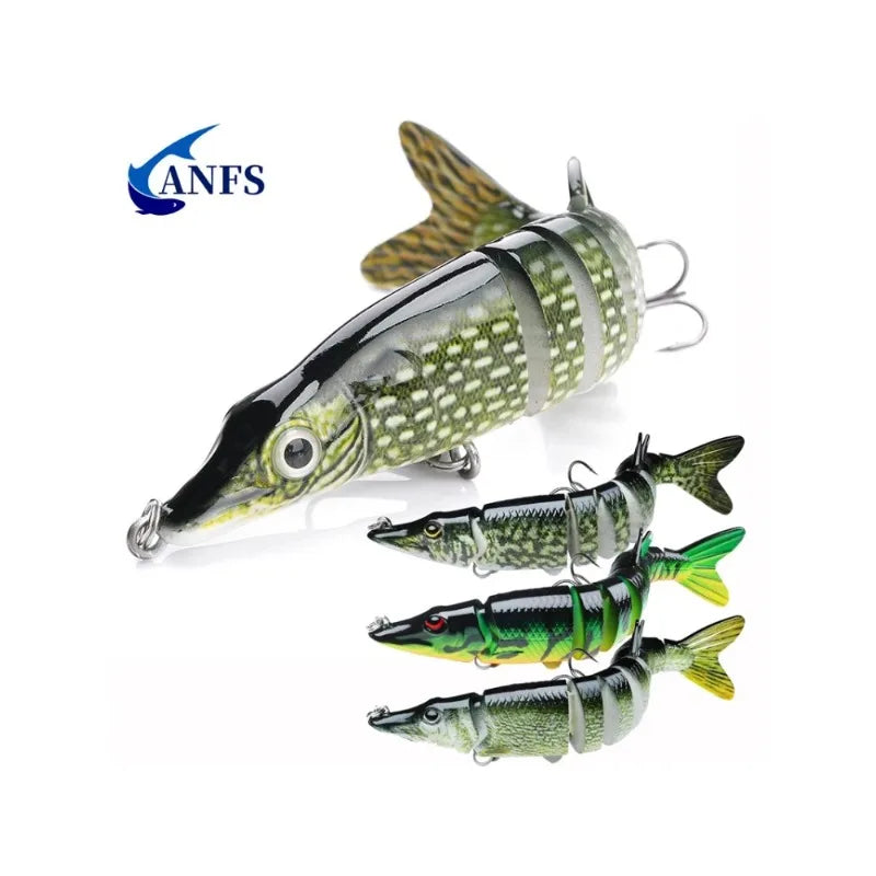ANFS Fishing Lures for Bass Trout Multi Jointed Swimbaits Slow Sinking Bionic Swimming Lures Bass Freshwater Saltwater Bass