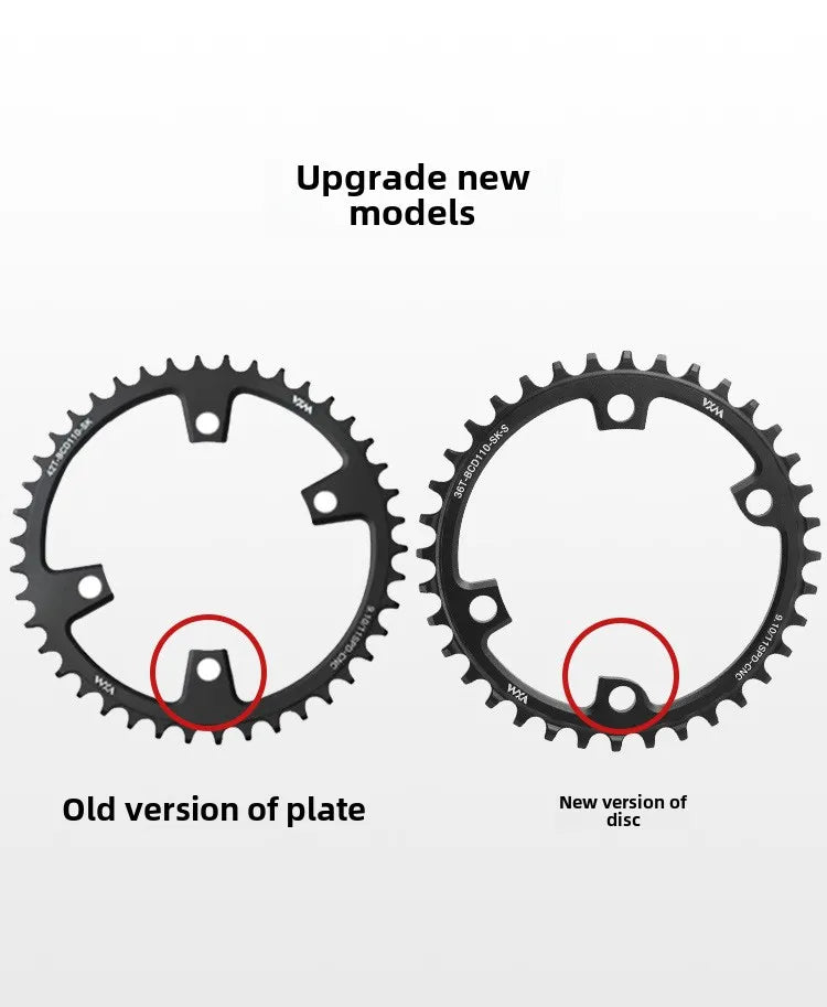 Road bike 110BCD Universal 4 hole claw plus minus teeth single speed disc36T 38 40 42 50T 58T sprocket bycicle parts accesories