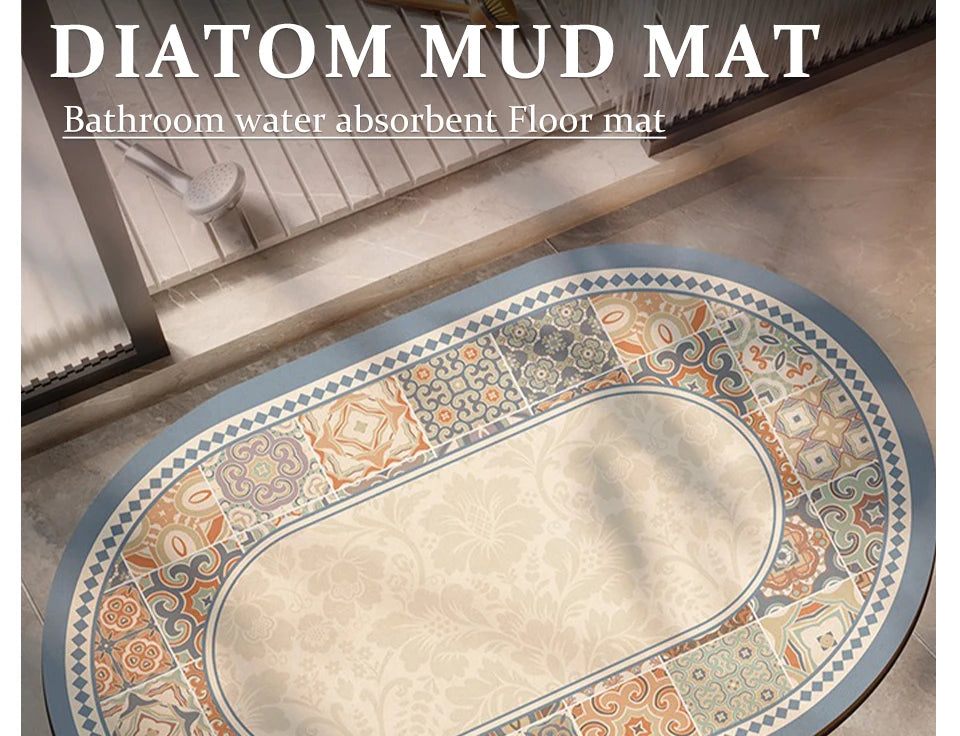 Bathroom Carpet Water-absorbing Quick-drying Floor Mat Non-slip Wash-free Rug Home Decoration Bath Diatom Mud Rugs  Alfombra