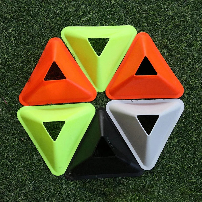 5PCS Football Training Disc Triangle Soccer Practice Field Sports Agility Training Cone Portable Equipment For Kids Adult