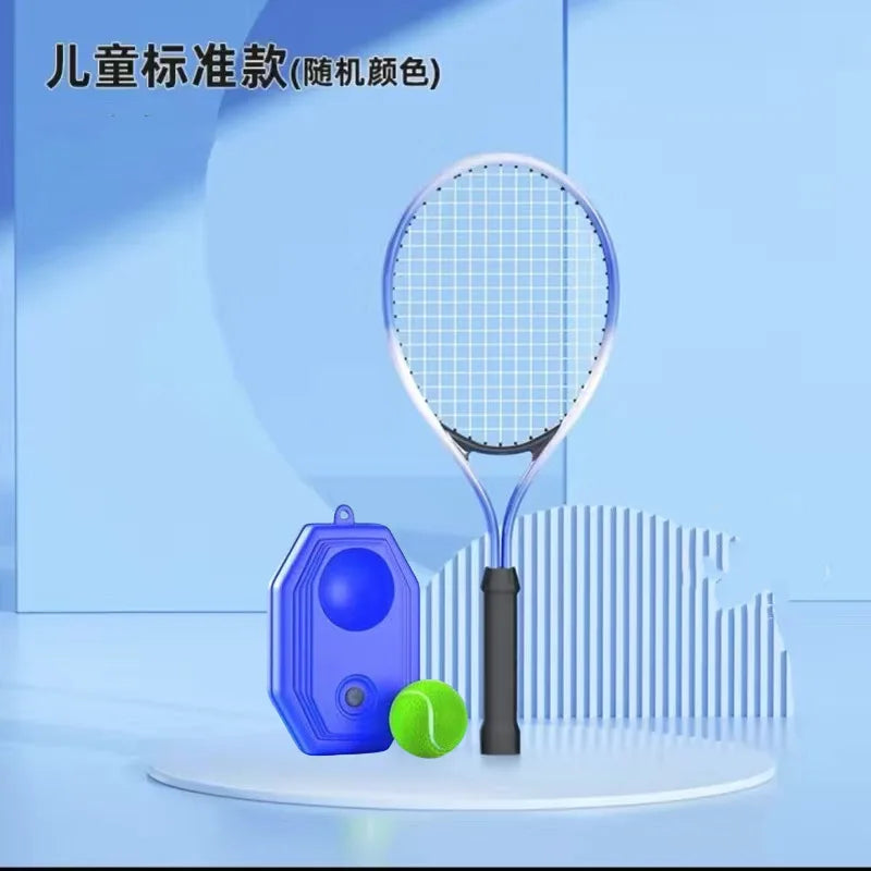 Tennis Training Aids Base With Elastic Rope Ball Practice Self-Duty Shock Absorb Rebound Tennis Trainer Partner Sparring Device