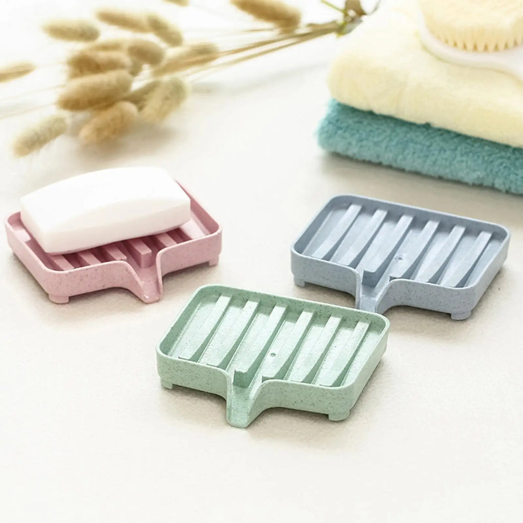 Bathroom Draining Soap Tray with Drain Shower Soap Storage Containers Toilet Draining Soap Storage Box for Home Kitchen