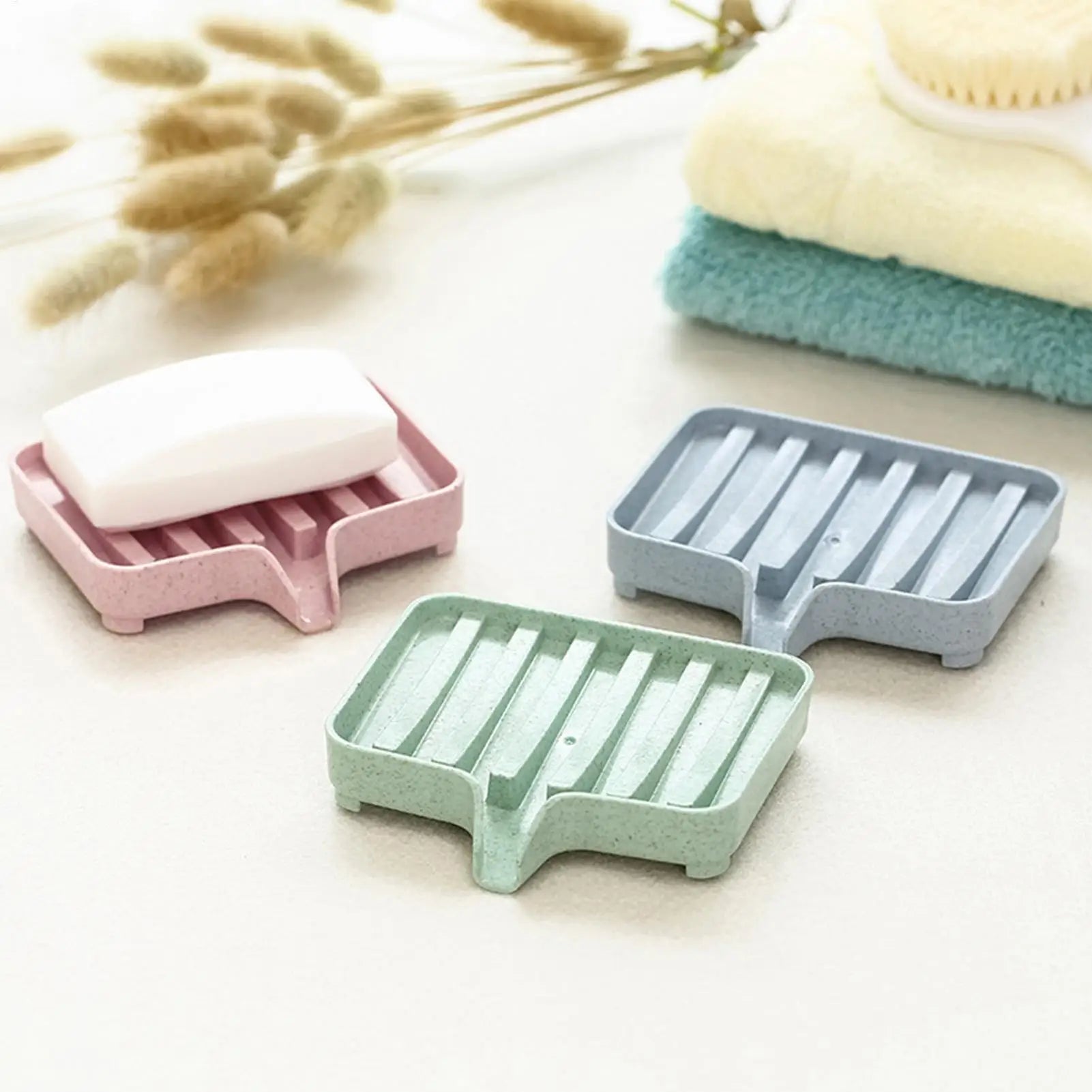 Bathroom Draining Soap Tray with Drain Shower Soap Storage Containers Toilet Draining Soap Storage Box for Home Kitchen