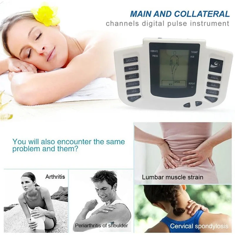 Physiotherapy Tens Equipment for Body Back Foot Massager Eletric Muscle Stimulator EMS Tens Machine Massage Tools Health Care