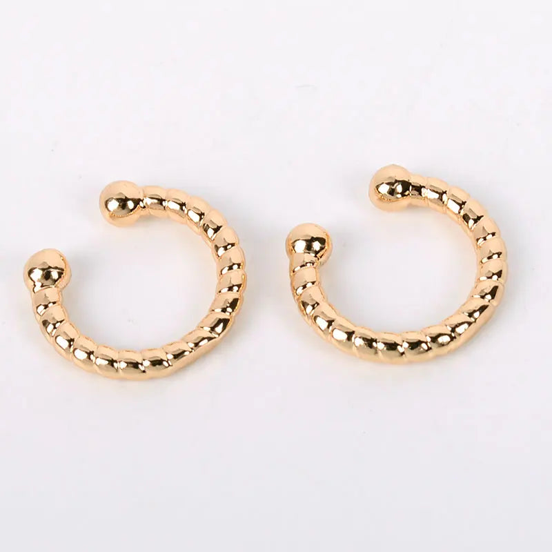 Stackable Earrings Without Ear Hole Star Wrap Clip On Earrings Earcuff for Women Ear Screen Climb Cuffs Fake Piercing One pair