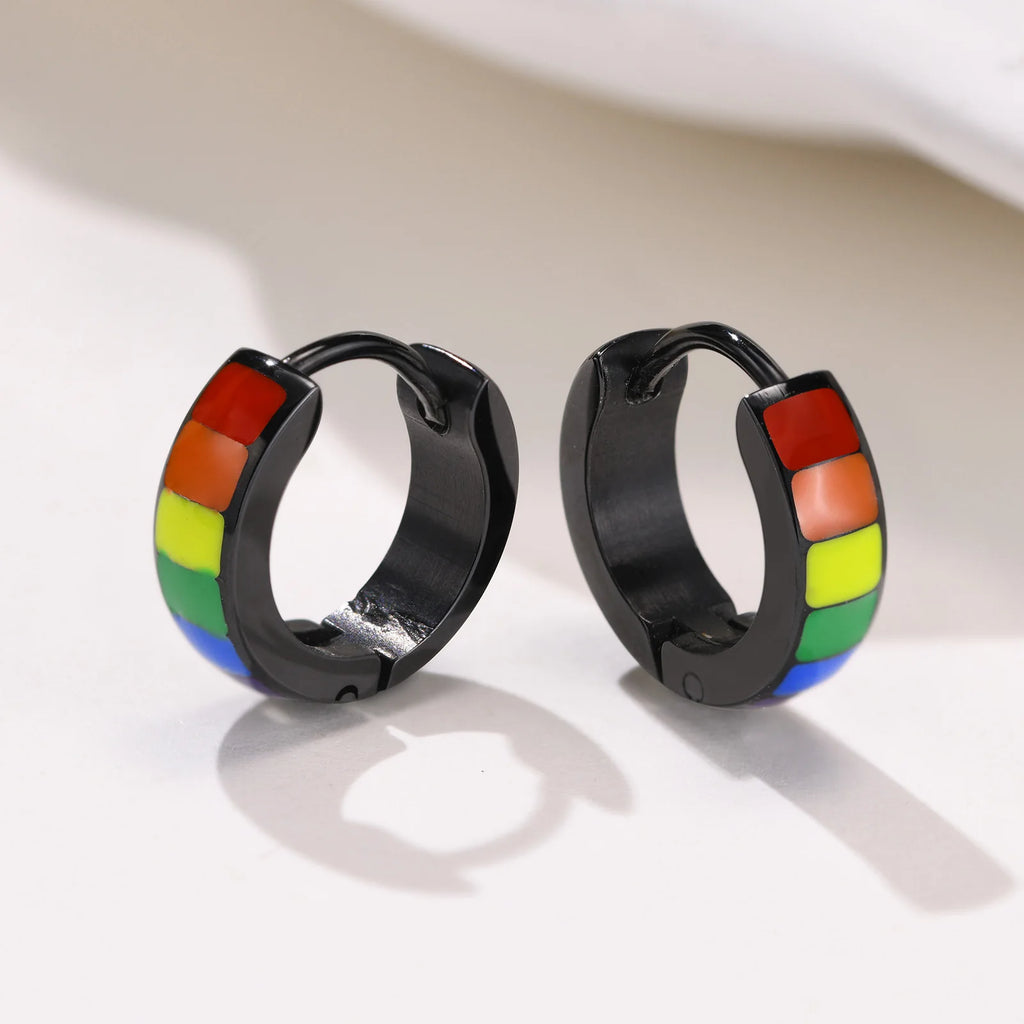 Fashionable Men's and Women's Stainless Steel Ring Earrings Without Ear Holes Ear Clips Jewelry Gifts