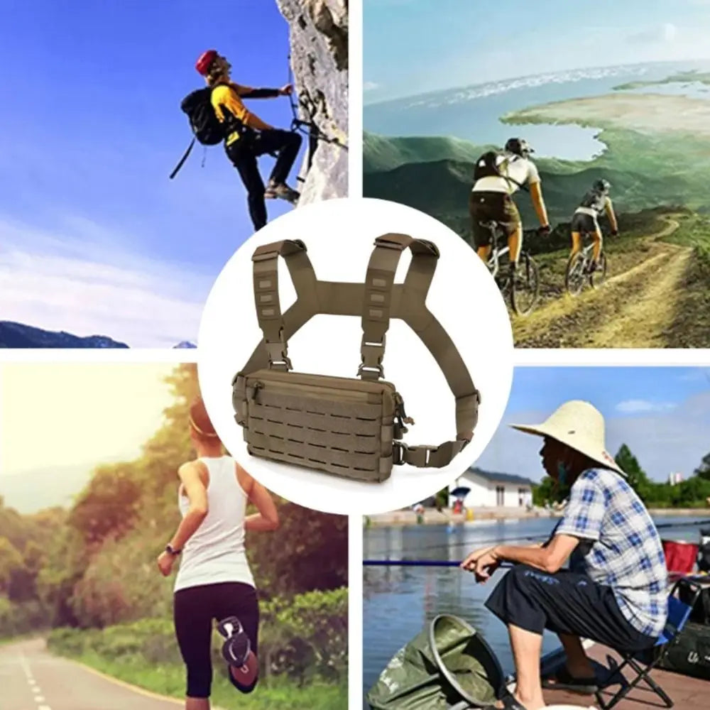 Sports Lightweight Backpack Equipped with System Multi-Functional Recon Kit Bag Outdoor Tool Kit Front Pouch Travel