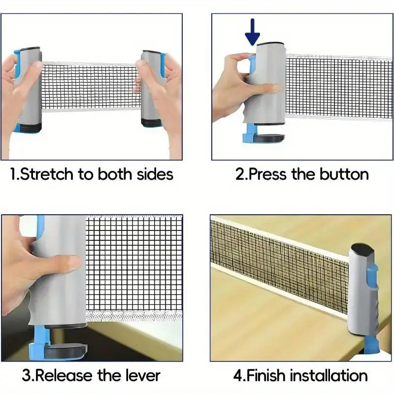 Table Tennis Net Anywhere Retractable Rack Sports Portable Replacement Ping Pong Post Net Exercise Accessories Equipments