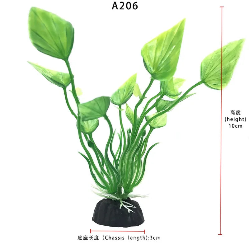 Aquarium Decorations Simulated Aquatic Plants Fish Tank Landscaping Plastic Seagrass Ornaments for Aquatic Pet Supplies