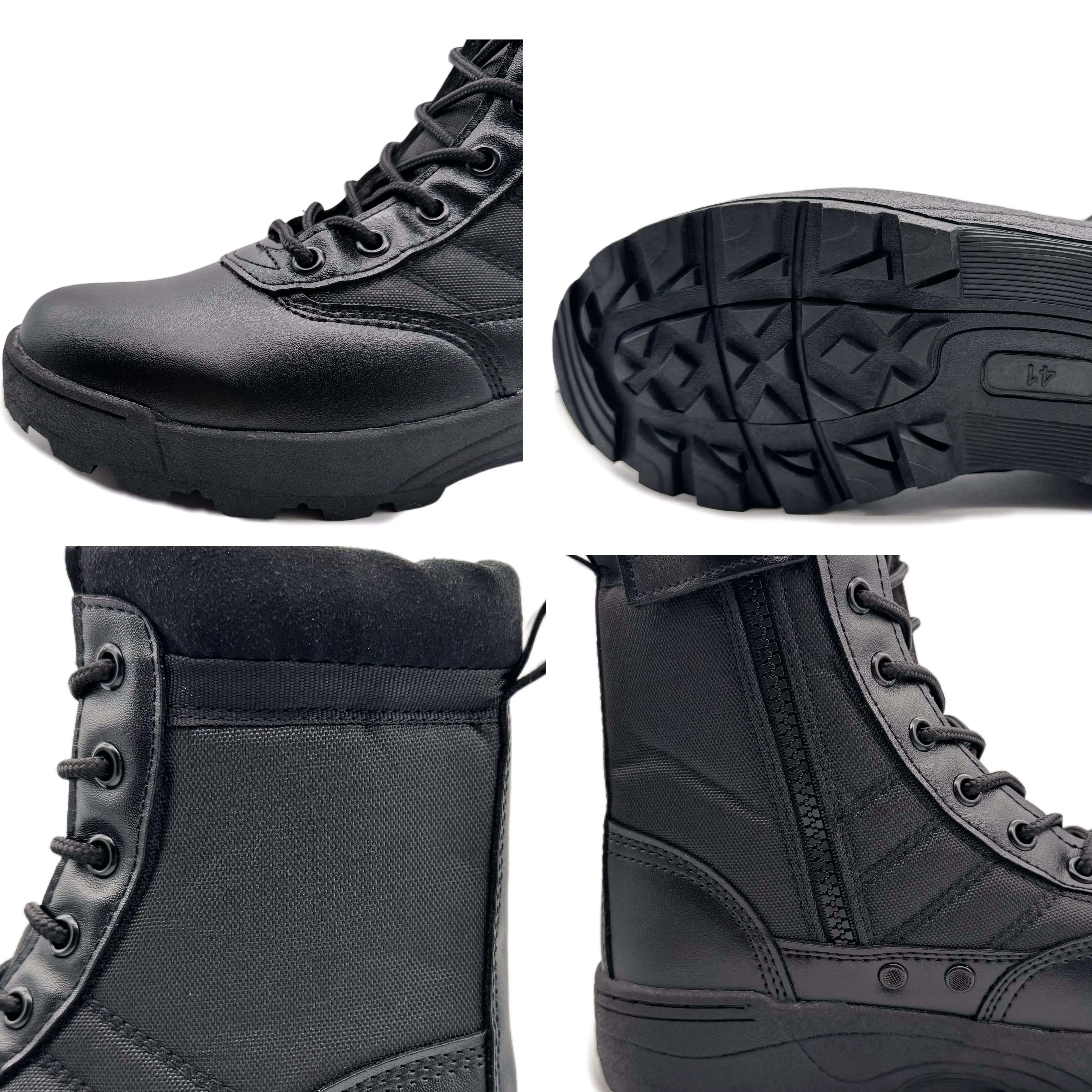 Black High-Top Tactical Boots Lightweight Wear-Resistant for Men And Women Comfortable Military Style Shoes