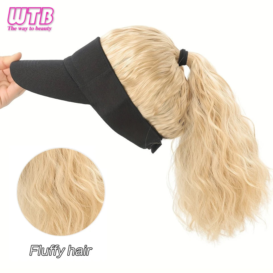 Hat With Hair Attached For Women Ponytail Curly Hair Hair Wig With Hair Cap Styling Baseball Baseball Cap Ponytail Hat Wig