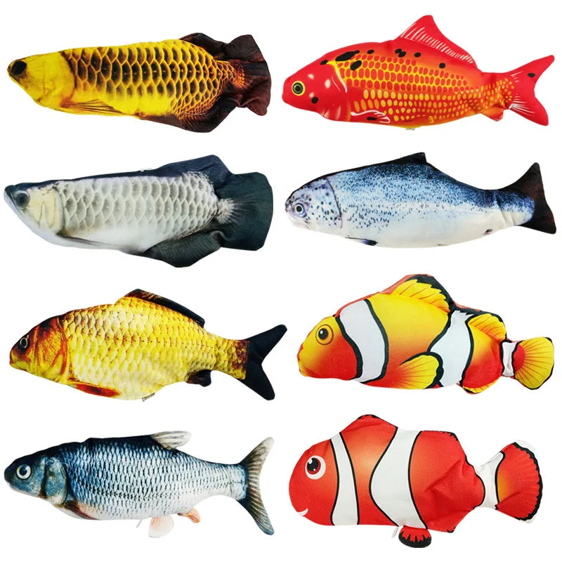 Cat Toy Electric Flopping Fish USB Rechargeable Interactive Jumping Simulation Fish Funny Pet Toy for Cats Kitten Chew Play