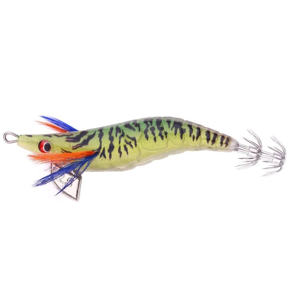10cm 12g Fishing Lure 2.5# hook Artificial Noctilucent Squid Cuttlefish Jigs Noctilucent Wood Artificial Squid Hook Jigs