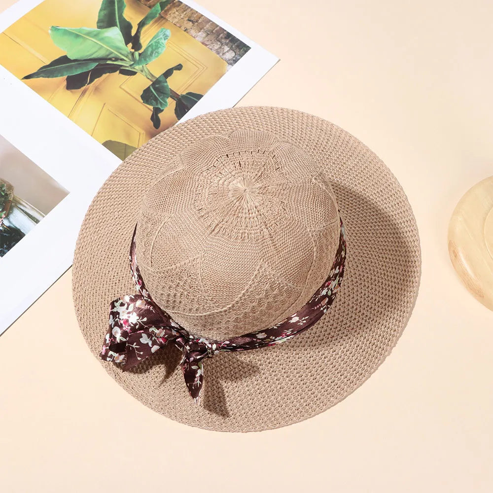 Summer Hats For Women Sun Hat Beach Ladies Fashion Ribbon Fisherman's hat Lady Casual Sun Hats For Women Straw Hat
