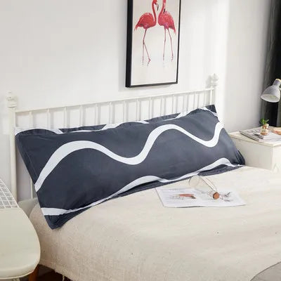 NEW Twin Bedding Pillowcase Cotton 1.2/1.5/1.8 Meters Long Pillows Case Geometric Print Bedding Sets for Lovers Wedding Pillows