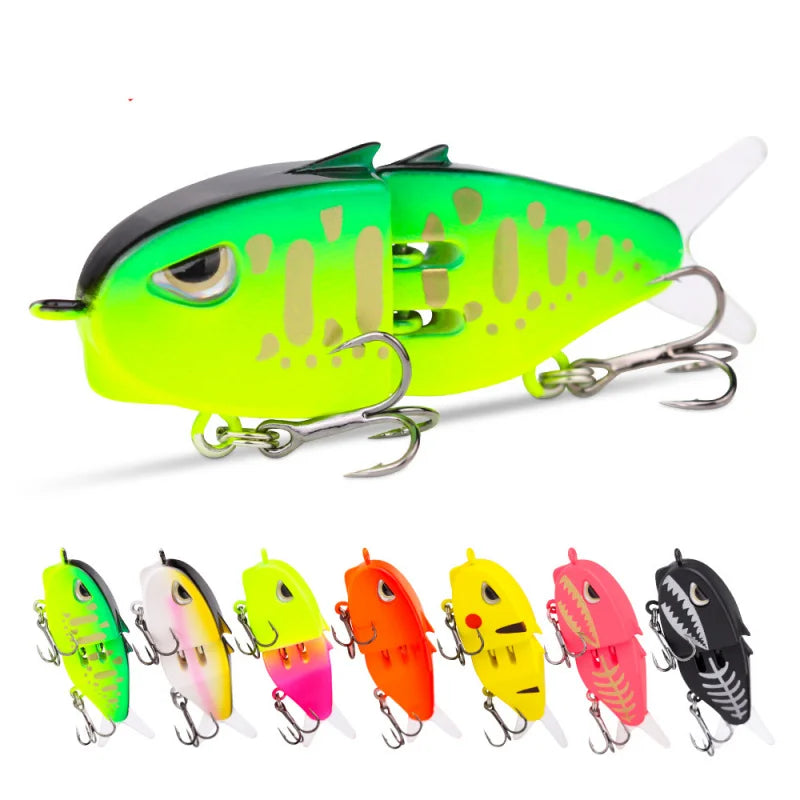 Fake Fishing Lure Bait Micro Pencil Bait60mmDouble Hook Slow Sinking Bionic Swimbait Colorful Topmouth Culter Bass Mandarin Fish