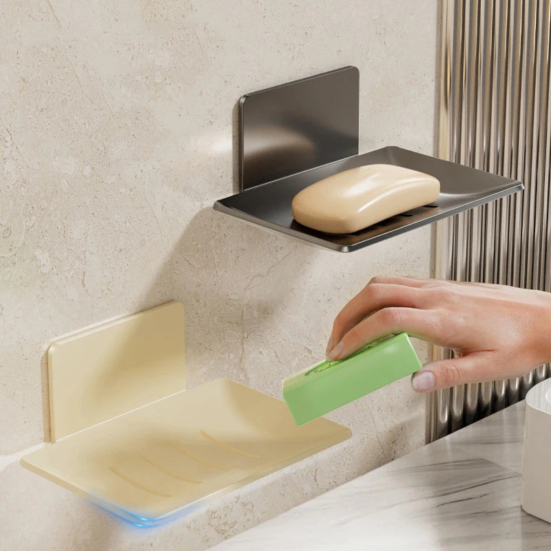 Bathroom Shower Storage Soap Tray Rack Soap Tray Wall Mounted Drainage Soap Tray Box