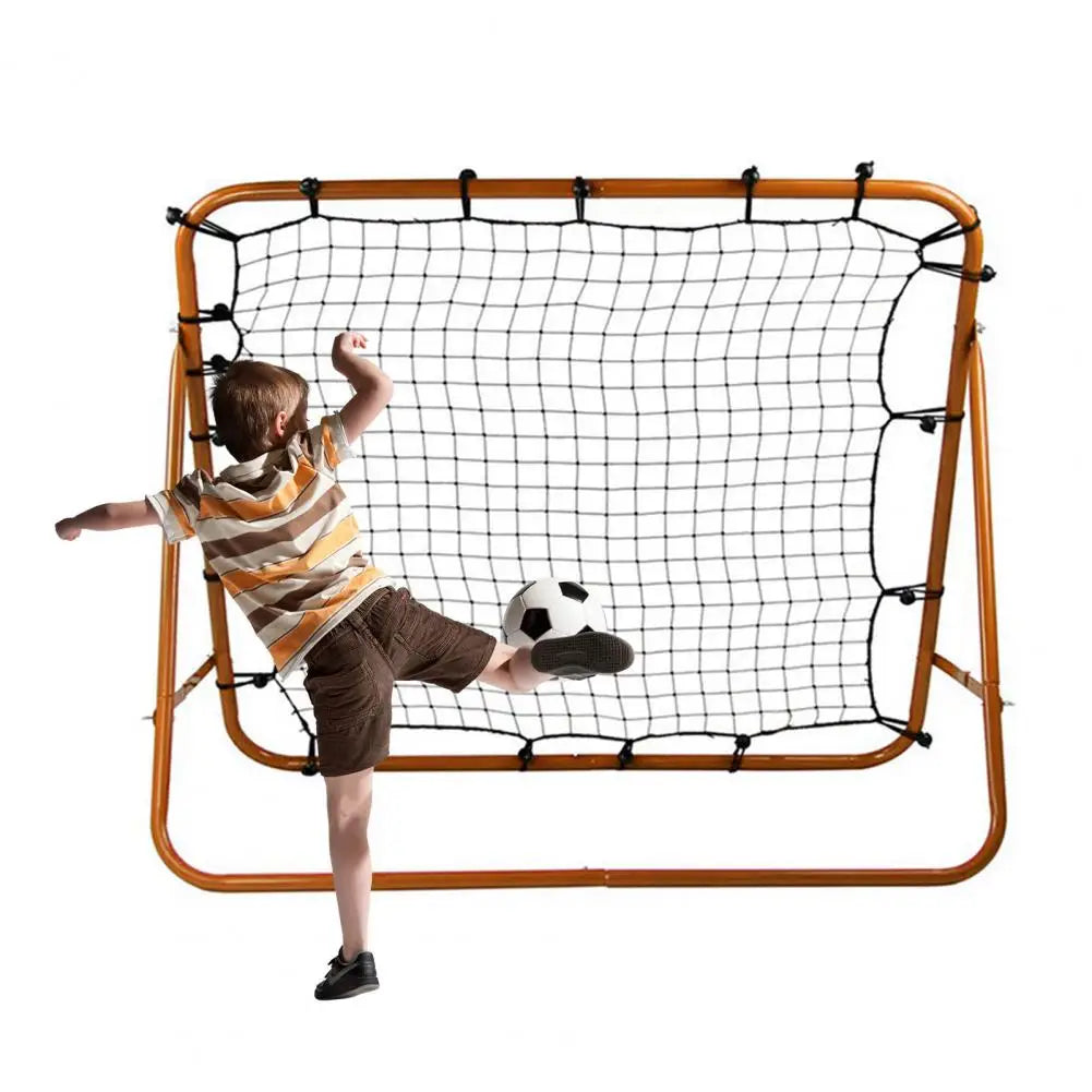 Soccer Training Equipment Adjustable Angle Soccer Rebounder Net with 20 Elastic Ropes for Beginner Training Portable Kickback