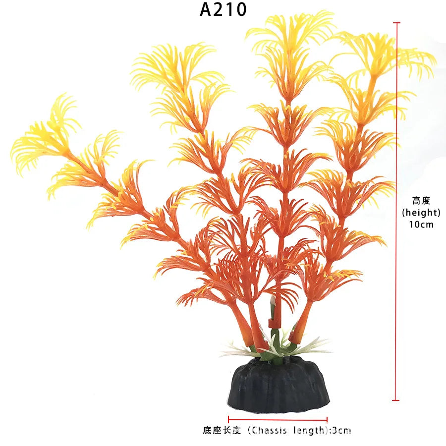 Aquarium Decorations Simulated Aquatic Plants Fish Tank Landscaping Plastic Seagrass Ornaments for Aquatic Pet Supplies