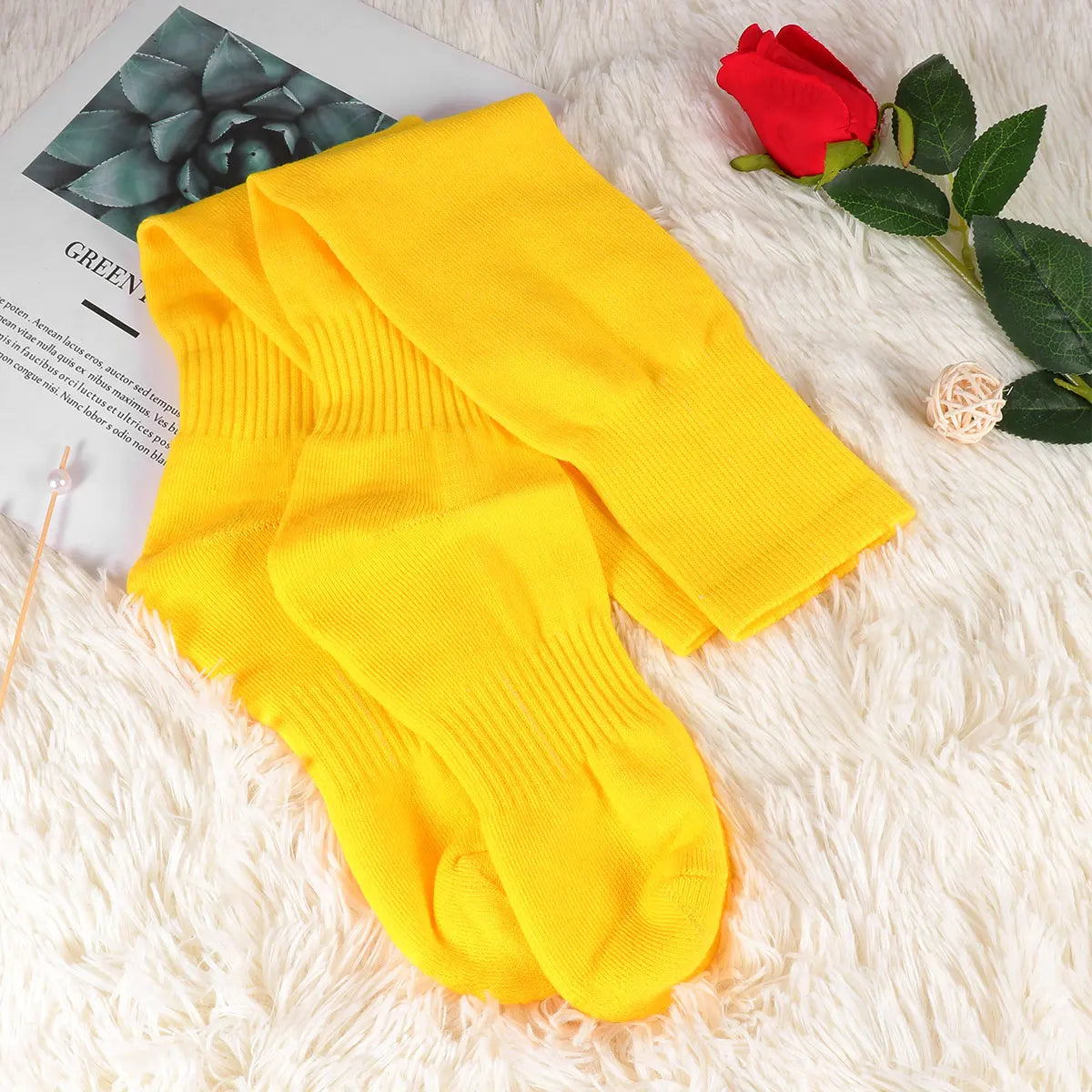 Sports Stockings Football Socks Knee High Socks Moisture Wicking Anti Slip Sports Tube Solid Color Long Sock For Running Sport