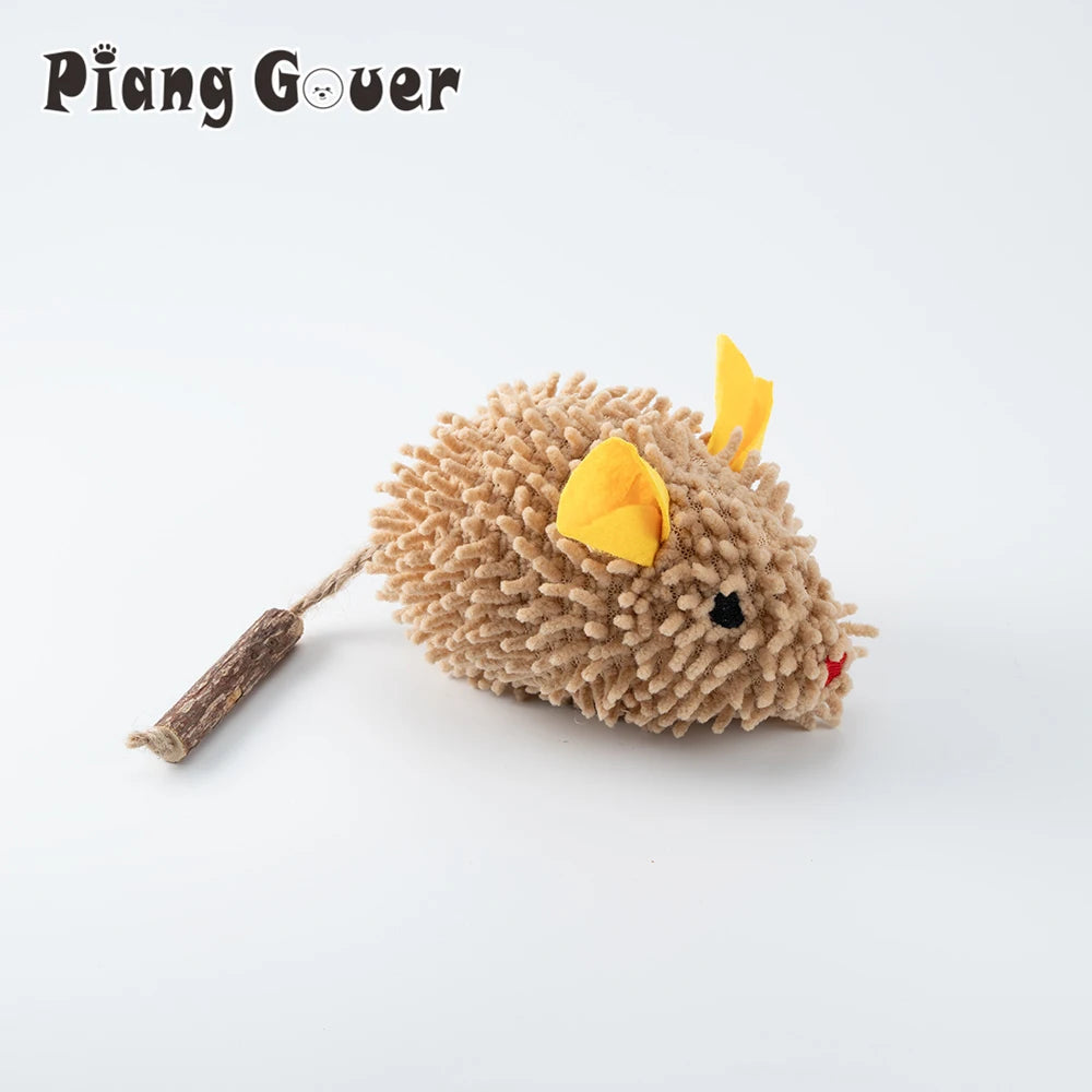 Plush Hedgehog Mouse Mint Cat Toy Simulation Interactive Plush Pet Toy