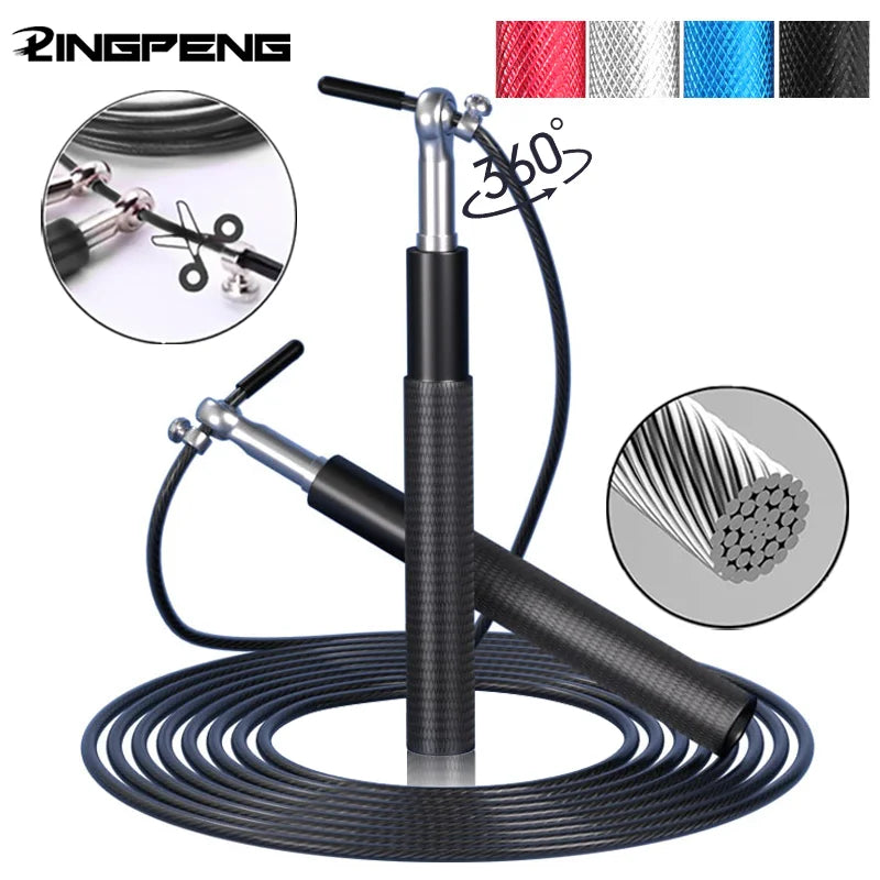 Steel Wire Skipping Rope Fitness Sports Equipment Bearings Skipping Rope Middle School Students Training Aluminum Alloy