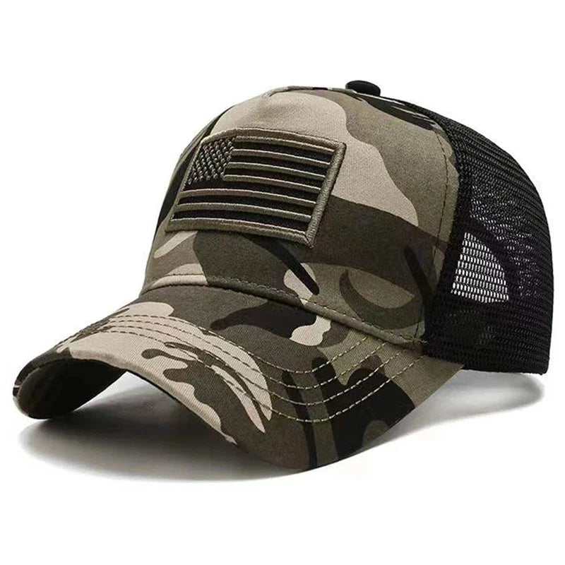 American Flag Camouflage Baseball Capsmen's Summer Hats, Sunscreen Hats, Women's Summer Hats, Popular Tennis Hats