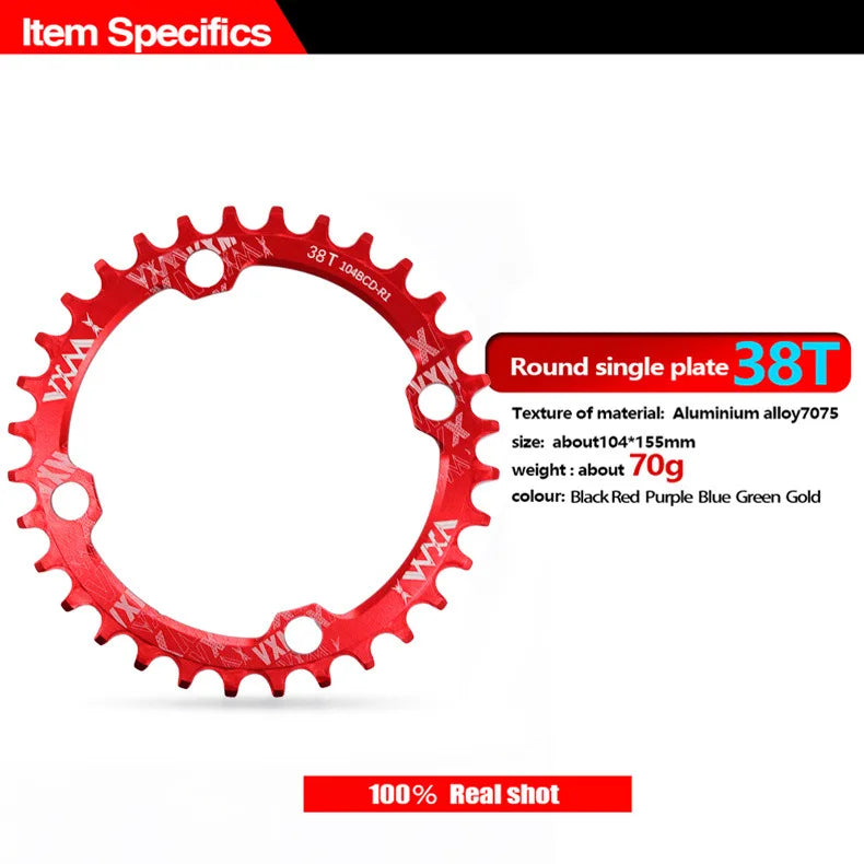 Bike 104BCD Elliptic mountain bike 32T 34T 36T 38T modified plus and minus teeth single tooth disc bycicle accesories Crank