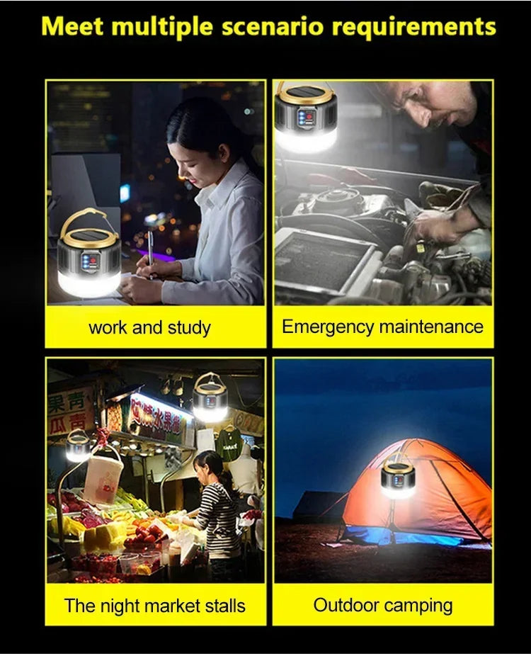 Portable Camping Light Power Bank LED Camping Lanterns Handheld Waterproof Outdoor Tent Light Rechargeable Floodlight Flashlight