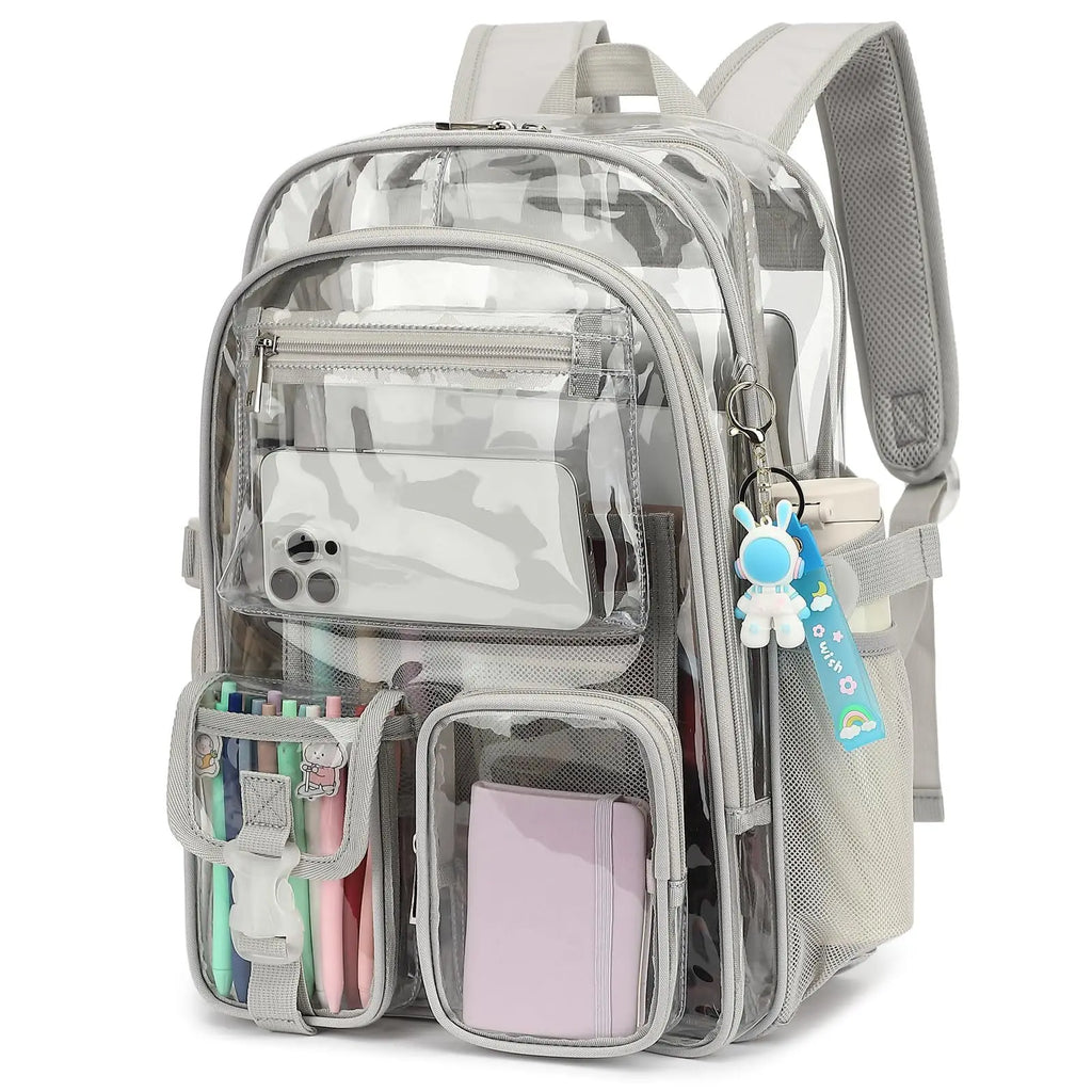 New Backpack Suitable for Schools, Heavy-duty PVC Transparent Bag Suitable for Sports Fields