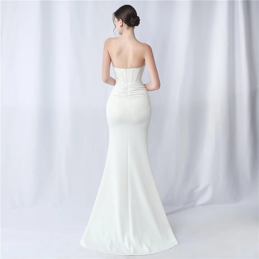 Formal Dresses for Special Events Satin Evening Dress Luxury Woman Party Occasion Long Event Elegant Women Luxurious Mermaid