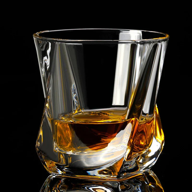 Dlight Decor Spiral Square Glass Cup Set 170ml (1pc/2pc)