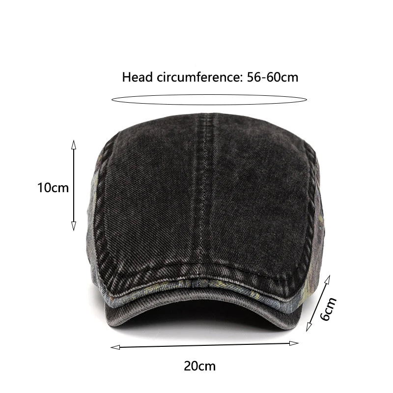 Spring Summer Hats for Women Wash Cotton Berets Retro Adjustable Newsboy Cap Men Ladies Casual Flat Hat Classical Painter Caps