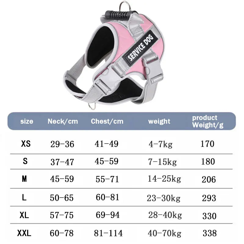Customized Name Dog Harness Labrador Retriever Harness Medium Large Dog Reflective Adjustable Outdoor Walking Pet Supplies