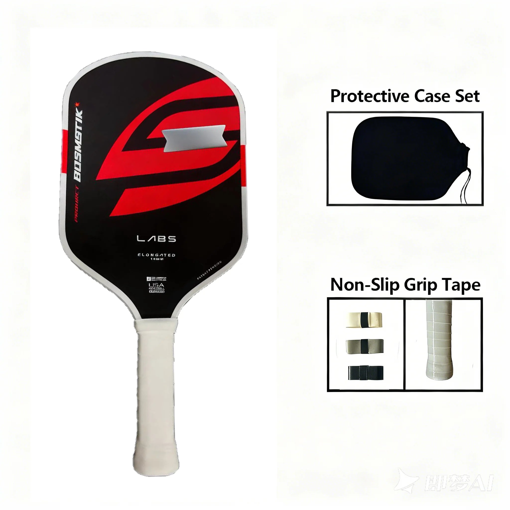 USAPA Approved Pickleball Paddle 16mm LABS Project Elongated Boom Core Racket Pure Foam Construction for Power And Spin