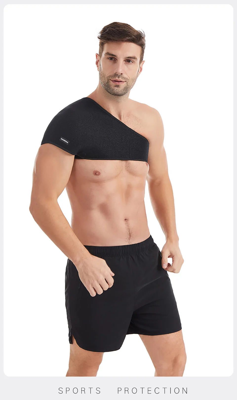 Sports Shoulder Pads Wide Adjustable Shoulder Guard Stretching Pressurized Protective Gear Fitness Outdoor Riding Weightlifting