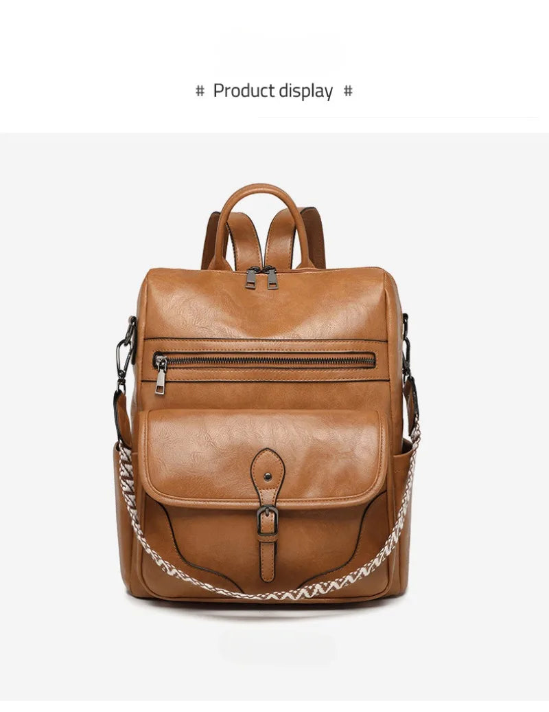 Backpack Purse for Women Purse Travel Backpack Fashion Designer Ladies Shoulder Bags  PU Leather Fashion Anti-theft Rucksack